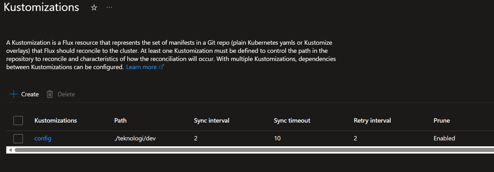 flux config kustomizations